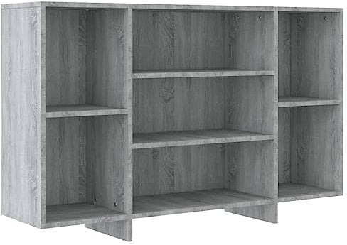 Eleganz Credenza grigia Sonoma 120 cm | Armadio da soggiorno in legno | Moderno mobile TV con 3 ante e spazio di archiviazione, per soggiorno e corridoio, durevole ed elegante