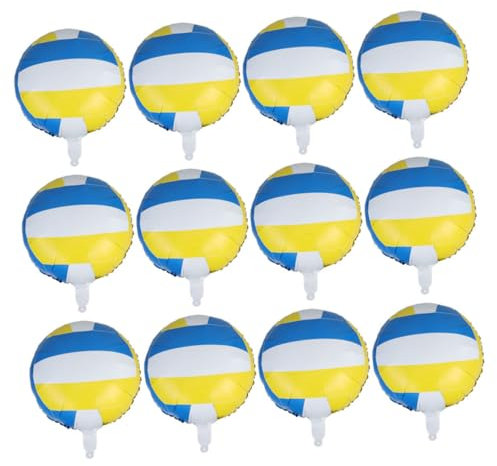 PERSELOSO 12stücke Volleyball-folienballons Sportparty-zubehör Für Partydekorationen Und Fotorequisiten Für Volleyball-geburtstagsfeiern