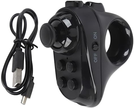 Mando a distancia SustVita Bluetooth VR con batería recargable de 180 mAh, diseño de anillo ergonómico, compatible con teléfonos inteligentes/tabletas/PC para juegos de realidad