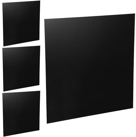 VILLCASE Schwarze Acrylglasplatten 2mm 300 X 300mm Hochreflektierend Leicht zu Gravieren und Schneiden UV Beständig für Selbstgemacht Bastelprojekte und Heimdekoration