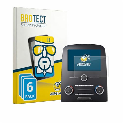 BROTECT 6 Stück Schutzglas für Renault Scenic IV Intens Energy TCe 7 Schutzfolie Panzer Folie Glas[Extrem Kratzfest, Ultra-]