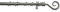 Gardinia 5855 Komplettstilgarnitur Hook, Durchmesser 16 mm, ausziehbar, 130-240 cm, Silber