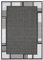 andiamo In- & Outdoor Teppich Louisville moderner Webteppich Bordüre vollständig umkettelt Flachgewebe 60 x 110 cm anthrazit/silber