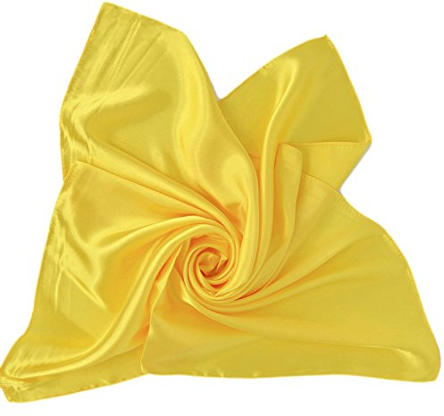PB-SOAR Einfarbiger Schal Bandana Halstuch Kopftuch Nickituch, 13 Farben auswählbar (Gelb)