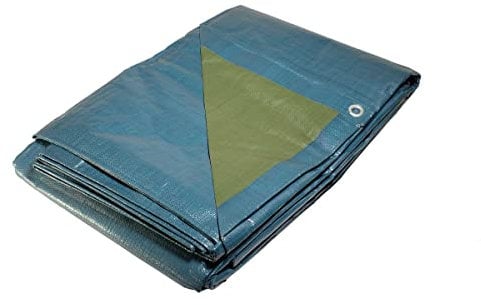 Bâche plastique 5x8 m bleue et verte 150g/m² - bâche de protection polyéthylène