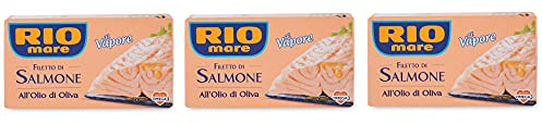 3x Rio Mare filetto di Salmone cotto a vapore gedämpft Lachsfilet Olivenöl 125g