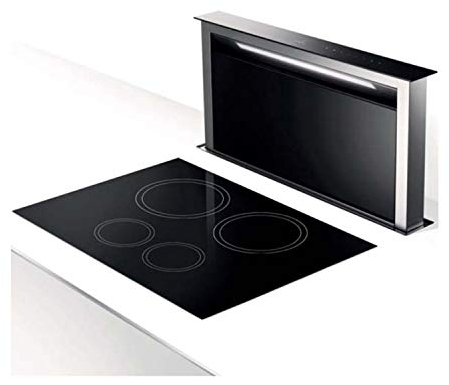 ROBLIN Hotte plan de travail 5057003 Elina Verre Noir 90 cm