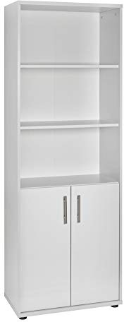 Möbelpartner Till Aktenregal mit Türen, 701403, lichtgrau, ca. 65 x 34 x 182 cm