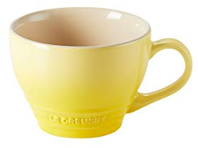 Le Creuset Große Cappuccino Tasse aus Steinzeug, 400 ml, Citrus, 70304404030002