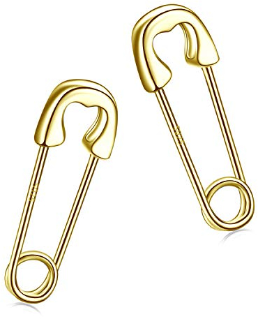 CHIC & ARTSY Ohrringe 925 Sterling Silber Büroklammer Ohrringe Mode Knorpel Ohrringe Frauen Pin Ohrringe Frauen