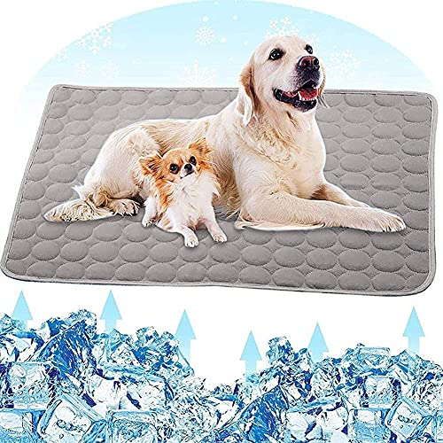 Fueegue Kühlmatte für Hunde Haustier Kühlmatte Hund Hundematte Bett Kühldecke Kühlkissen für Katzen Waschbar Haustiere
