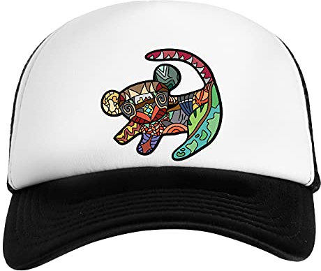 Löwe Muster Weiß Schwarz Unisex Kinder Baseball Cap Kids White Black