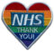 NHS Rainbow Thank You Show Support Embroidered Iron ON /SEW ON Patch