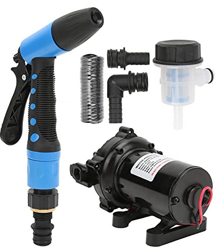 Washdown Pump, 24V Washdown Deck Wash Pump KIT 5.0GPM 70PSI 137.8ft Head Deck Wash Pump for RV Marine Boat Yacht