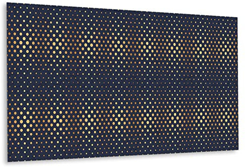 Decormat Selbstklebende Vinyl Spritzschutz 100x50cm Deko Aufkleber PVC Bodenbeläge zum Badezimmer für die Küche Selbstklebende Tapete Wandaufkleber - Goldene Punkte