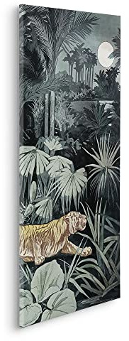 Komar Keilrahmenbild im Echtholzrahmen - Creeping Tiger - Größe 40 x 90 cm - Wandbild, Kunstdruck, Wanddekoration, Design, Wohnzimmer, Schlafzimmer