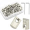 Nutenstein Nut Nutsteine Set T-Nut Schrauben Gewinde Kohlenstoffstahl mit Zentrierung und Federkugel Gleitmuttern Hammermutter für Aluminiumprofil-Extrusionsschlitz 20-Serie 100x (M6)