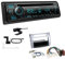 Kenwood KDC-BT560DAB 1-DIN Autoradio CD-Tuner mit Bluetooth Digitalradio DAB+ inkl. Einbauset passend für Toyota Corolla Verso 2004-2009 Silber