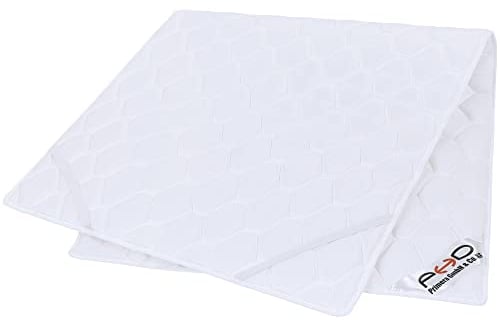 PHD Primera Matratzen-Topper 90x200cm flach/dünn - 2 cm Höhe mit Bezug für Boxspringbetten u. Doppelbetten - Made in EU. Verbindet Matratzen zu Einer Liegefläche. Topper bis 40°C waschbar 90 x 200