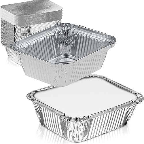 Genérico - Lote de 100 bandejas de aluminio con tapas, bandeja de aluminio con Opercule Combi Pack -500 ml