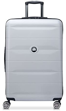 DELSEY Paris - COMETE Plus - Valise soute Rigide 77 cm x 50 cm x 30 cm - 98 L - XL - Gris Argent