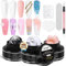 SUPWEE Solid Builder Gel for Nail Extension Gel Kit 3PCS*30g Clear White Nude Non-Stick Hand Nail Sculpture Hard 3D Carving Patterns Decoration Art