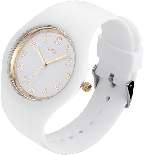 ManChDa Uhr Damen Armbanduhr Damen Uhren Jelly Süßigkeiten Farbe Buntfarbig Frauen Uhren Analog Quarz Damenuhr Mit Silikonarmband Wasserdicht Sportuhr Für Damen Mädchen Junge Uhren Damenuhren Weiß