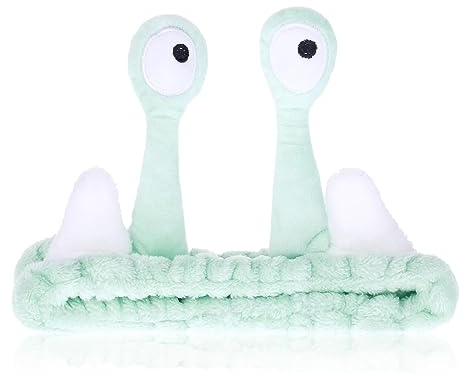 1 Stück Cartoon Schnecke Make-Up-Stirnband Spa Gesichtswäsche Haarband Koralle Fleece Elastische Hautpflege Kopfwickel Niedliche Haarschmuck Für Frauen Mädchen Schönheit (Grün)