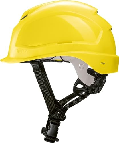 uvex pheos S-KR MIPS Schutzhelm - Industrieschutzhelm - MIPS-Technologie, stufenlose Weitenregulierung & climazone-Belüftung - One Size (52-61 cm) - Gelb
