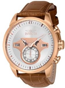 Invicta Herren Analog Quarz Uhr mit Leder Armband 43618