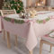 PETTI Artigiani Italiani - Weihnachtstischdecke, schmutzabweisend, rechteckig, für Weihnachten, Küche, Design: Schleife, Rosa, Federn, X6 Plätze (140 x 180 cm), 100% Made in Italy