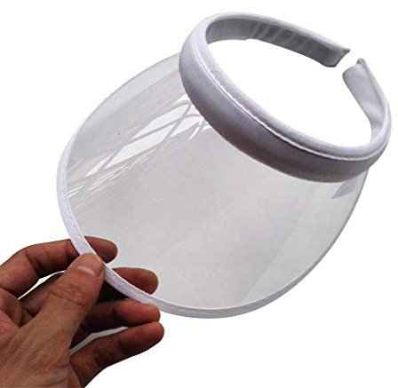 ZAYIUKI Sun Visors UV Protection Hat Cap Sun Cap Sport Transparent Hats Headwear for Womens Men Golf Tennis Cycle White