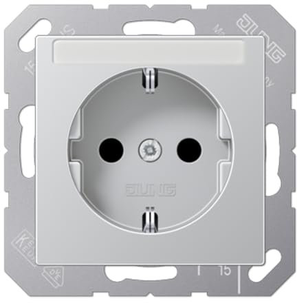 SCHUKO® Schutzkontakt-Steckdose A Farbe Aluminium (Referenz: Jung A1520BFKINAAL)
