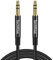 TechRise Aux Cable 3.5mm to 3.5mm audio cable 2.5m,Headphone Cable, Nylon Braided Stereo Jack for Headphones, iPod, iPhone, iPad, Car, Soundbar, TV, PC, Speaker - Superior Sound TRS Cord (Black, 2.5M)