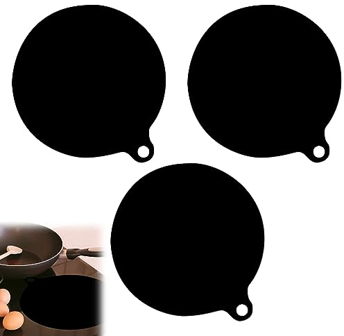 3 tappetini per piano cottura a induzione, in silicone: 24,5 cm, per piano cottura a induzione, antigraffio, riutilizzabili, isolati termicamente per friggitrici ad aria calda