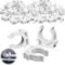 SWTYExt Abrazaderas 60 Piezas Para Tubo 32 mm Blanco - Plástico PP Reutilizable Para Conduit y Tubo Vacío