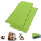 NEO SOLVO Lot de 2 Tapis de Jeu en Polaire pour Cochon d'Inde et Lapins - Tout en Un, C'est Une Couverture, Un Tunnel Géant, Une Maison, Un Coussin et Un Lit - 70cm x 105cm - Vert