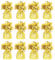 PARTYRAMA.CO.UK Gold Foil Helium Balloon Weights 195gr - Pack of 12 - Durable & Colourful Weights for Birthdays Parties, Events & Celebrations - Perfect Balloon Weight Holders