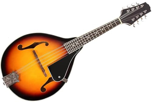 oiakus Die 8-saitige Mandolin, Mandolin Musical Instrument with Rosewood Adjustable Bridge, Mandolin Made Of Linden Wood, Tibetan Ethnic Musical Instruments, Easy To Play
