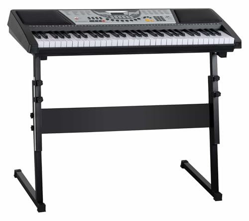 McGrey BK-6100 Keyboard Sparset mit 61 Tasten - 100 Klangfarben - 100 Rhythmen - Lernfunktion - Z-Ständer mit Schraubsicherung