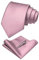 JEMYGINS Cravates de mariage et mouchoir de poche pour homme - Couleur unie - Différentes couleurs, Or rose foncé/rose cerisier, M