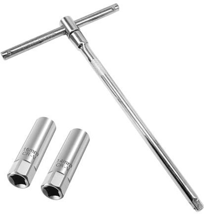 Adunsiaoto T-Griff-Steckschlüssel Auto Und Motorrad, Zündkerzenschlüssel Set, Universal Flexibel Zündkerzenschlüssel, Zündkerzen Entferner Installationswerkzeug, Auto Zündkerzenschlüssel für Auto