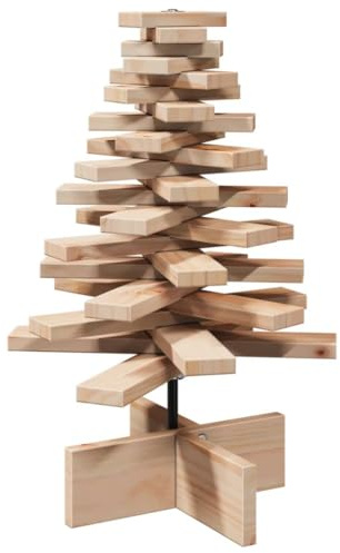 vidaXL Weihnachtsbaum Holz zum Schmücken 60 cm Massivholz Kiefer