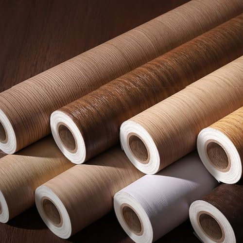 Eiauiuo Klebefolie für Möbel Holzoptik Möbelfolie PVC Möbelaufkleber Tapete Selbstklebende Dekorfolie küchenfolie Wandschutzfolie Klebefolie für Möbel renovieren DIY Folie für Küchen Tisch Fensterbank