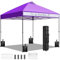 VIVOHOME 3x3m Carpa Plegable Pop Up Gazebo Altura Ajustable Toldo Impermeable con Ventilación 4 Bolsas de Arena Portátil 8-10 Personas para Jardín Plaza