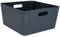 4x Ordnungsbox - 15 cm hoch - Anthrazit - 30 x 30 cm - Ordnungskorb - Regalorganizer Wandregal Box für Würfelregal Ordnungssytem