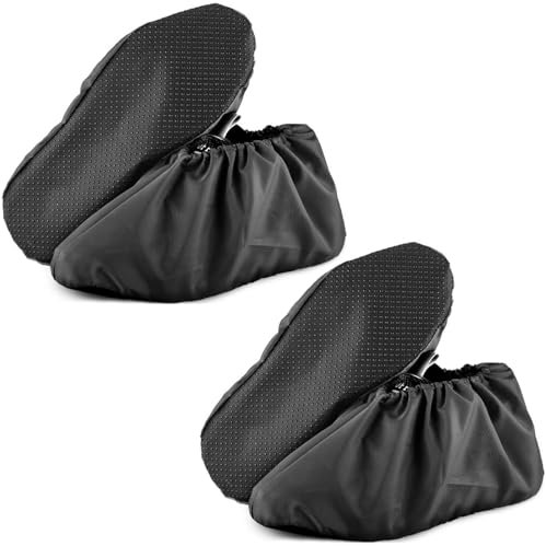 JOOTUEPO 2 Paar Schuhüberzieher, Rutschfeste Wiederverwendbare Schuh Abdeckungen waschbare Schuhüberzüge, Wasserdichter Staubschutz für Schuhe Teppich Bodenschutz