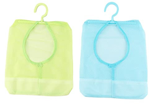 Cabilock 2pcs Multipurpose Storage Mesh Bag for Kitchen Bathroom Clothesline Mesh Clothespin Bag Clothesline for Bathroom for Shower Shelf and Storage Baskets