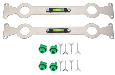 Livellatore Fisso Regolabile per Tubi, Strumento di Livellamento Multifunzione con Bolla di Precisione, Adatto a Impianti Idraulici, Rubinetti e Soffioni Doccia Acqua Calda e Fredda