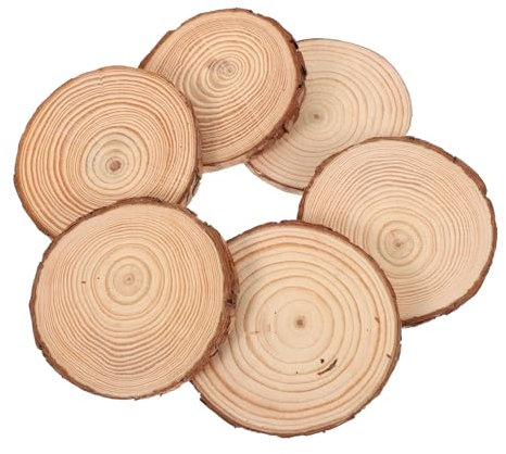 Housoutil 10pièces Lot De Rondelles De Naturel Rondes Cercles Pour Artisanat Décoration De Table Bricolage Et Ornements De Noël